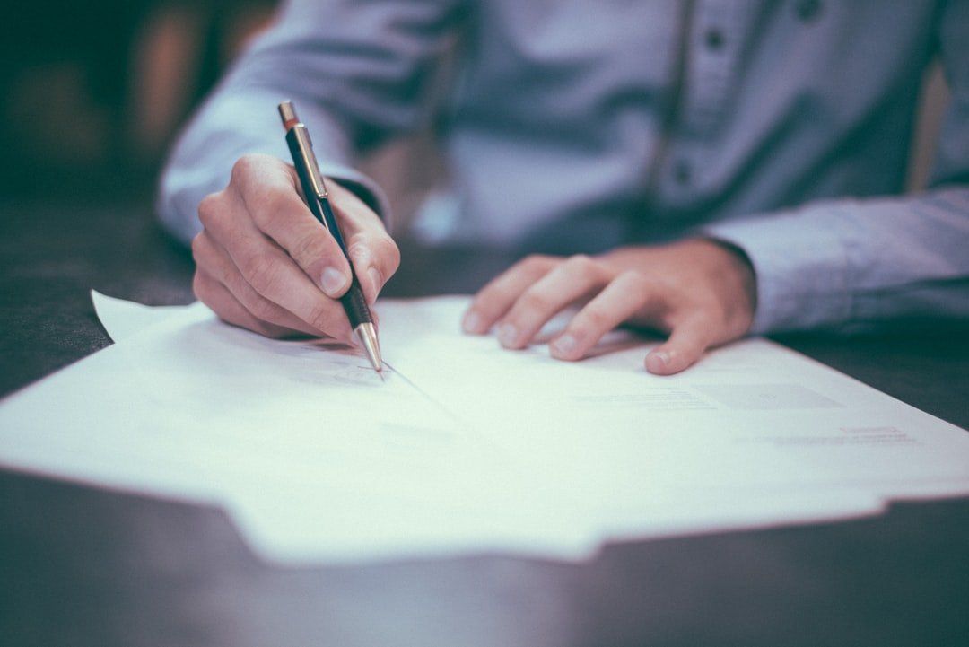 Contract pages prepared for drafting and review