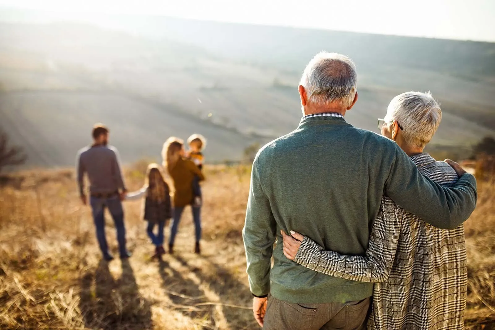 Family walking together and planning for the future